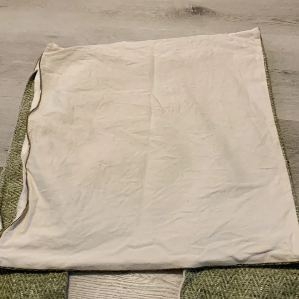 Aesthetic Abode Set of 3 Sage Green Chevron Woven Pillow Covers 20x20 Boho